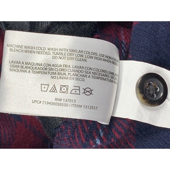 Orvis Heavyweight Flannel Shirt Button Up Shacket Jacket Blue Men's size XXL - Picture 9 of 10